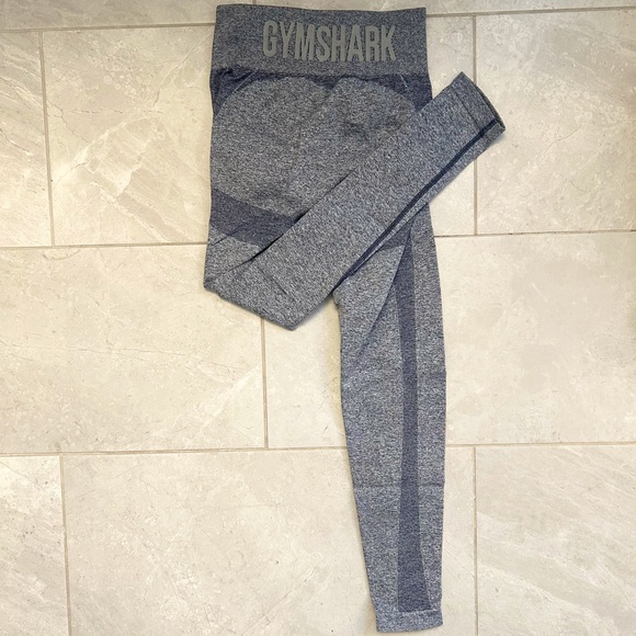 Gymshark Flex High Waisted Navy Leggings - Picture 3 of 4